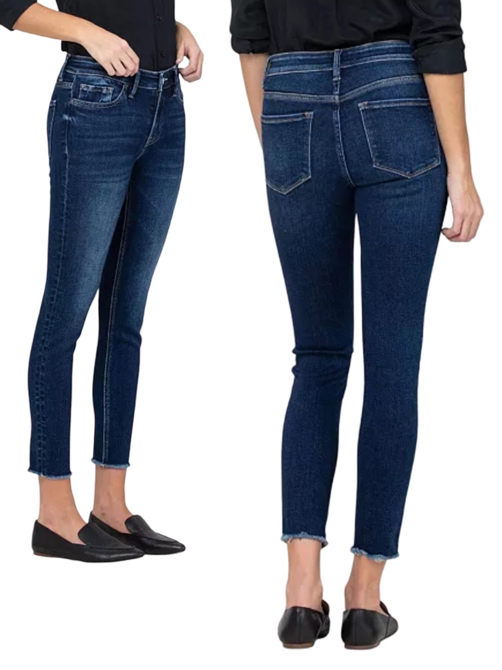 Velvet Dark Blue Cropped Skinny Jeans